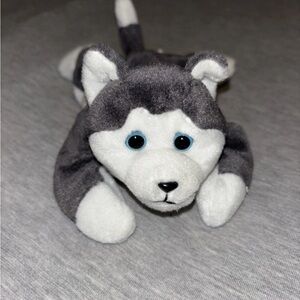 Vintage 1999 TY Beanie Baby  Nanook Husky Plush Dog (Retired) (No Ear Tag)